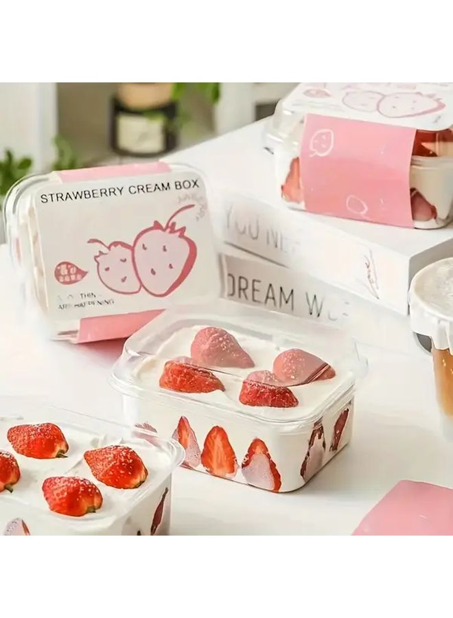 100pcs Plastic Fruit Dessert Containers With Lids Leakproof Reusable Fresh Keeping Boxes - Image 2